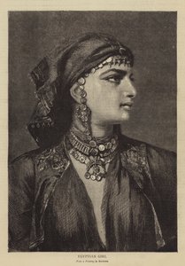 Egyptisk pige (gravering) af German School