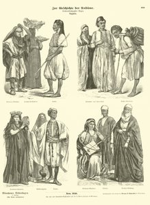 Egyptian costumes  af German School