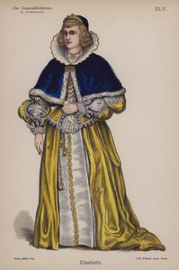 Elisabeth, fra Der Generalfeldoberst af Ernst von Wildenbruch (farve litho) af German School