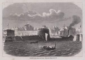 Indgang til havnen i Le Havre, Frankrig (gravering) af German School
