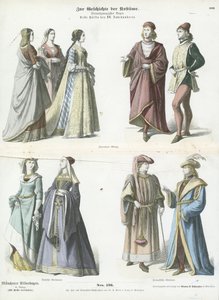 European costumes, 15th Century  af German School