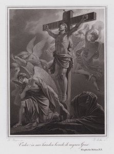 Far! I dine hænder giver jeg min ånd. Jesus på korset (gravering) af German School
