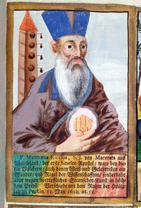 Fader Matteo Ricci (1552-1610) i mandarinkostume af German School