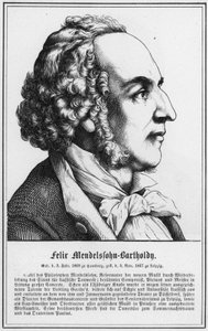 Felix Mendelssohn-Bartholdy (gravering) af German School