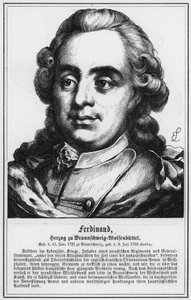 Ferdinand, hertug af Brunswick-Wolfenbuttel (gravering) af German School
