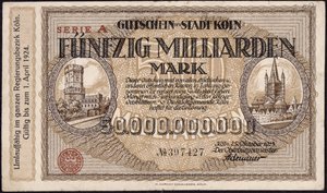 Halvtreds milliarder mark seddel, 1923 af German School