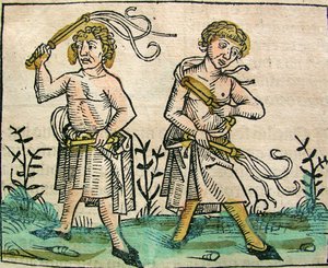 Flagellanter, offentliggjort i Nürnberg Chronicle, 1493 af German School