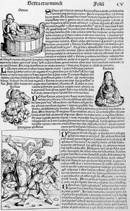 Folio CV, fra Liber Chronicarum af Hartmann Schedel (1440-1514) 1493 af German School
