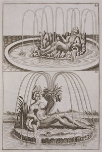 Springvand, fra Architectura Curiosa Nova af Georg Andreas Bockler (1617-85), udgivet 1704 af German School
