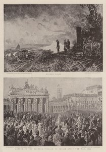 Fransk-preussisk krig (litho) af German School