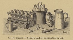 Franz von Soxhlets forbedrede mælkesteriliseringsapparat af German School