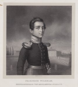 Frederick William, arvelig storhertug af Mecklenburg-Strelitz (litho) af German School