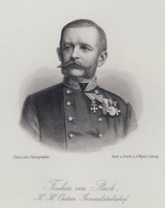 Friedrich von Beck-Rzikowsky, østrigsk general (gravering) af German School