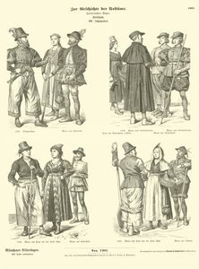 Frisian costumes, 16th Century  af German School