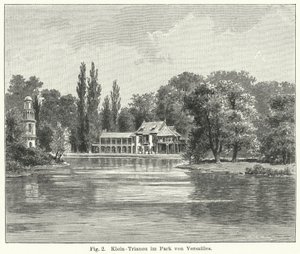 Havedesign: Petit Trianon, Versailles, Frankrig (gravering) af German School