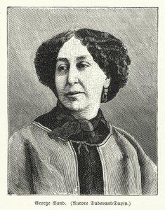George Sand, fransk romanforfatter (litho) af German School