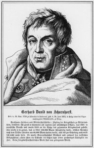 Gerhard David von Scharnhorst (gravering) af German School
