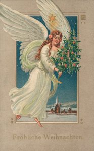 Tysk julekort (farve litho) af German School