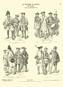 Tyske og østrigske militæruniformer, 1700-tallet af German School