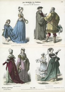 German and French costumes, early 16th Century 