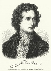 Den tyske forfatter Johann Wolfgang Goethe (1749-1832) i sin ungdom af German School