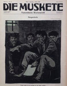 Tysk komedietidsskrift Die Muskete udgivet i 1907. af German School