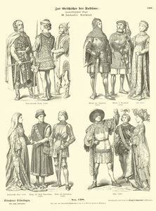 German costumes, 15th Century  af German School