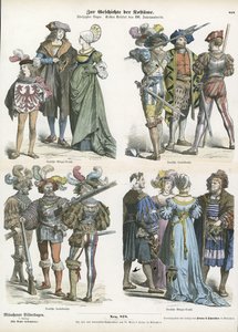 German costumes, early 16th Century  af German School