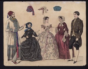 German fashion plate, mid 19th centurydani af German School