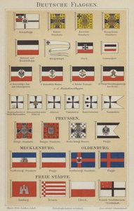 Tyske flag (farve litho) af German School
