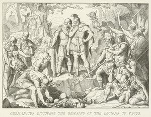 Germanicus opdager resterne af Varus-legionerne af German School