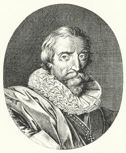 Giambattista Marino, italiensk digter (gravering) af German School