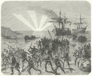 Giuseppe Garibaldi lander i Marsala, Sicilien af German School