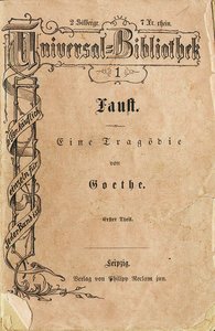 Goethes Faust I, det første bind af Reclams Universalbibliotek, udkom den 10. november af German School