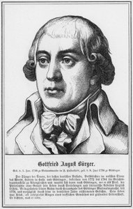 Gottfried August Burger (gravering) af German School