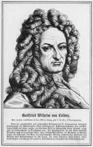 Gottfried Wilhelm von Leibniz (gravering) af German School