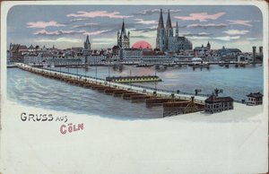 Lykønskningskort fra Köln, før 1900 af German School