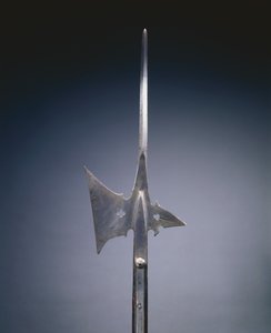 Hellebard, ca. 1520 (stål og træ) af German School
