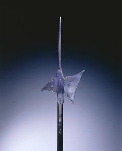 Hellebard, ca. 1550 (stål og træ) af German School