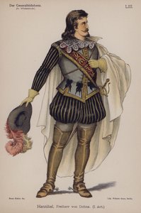 Hannibal, Freiherr von Dohna, fra Der Generalfeldoberst af Ernst von Wildenbruch (farve litho) af German School