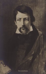 Heinrich Heine, tysk digter. (litografi) af German School