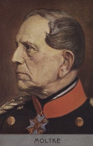 Helmuth von Moltke den Ældre, tysk feltmarskal (farve litho) af German School