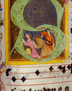 Historikeret initial S med dekollering af Johannes Døberen, fra Gradualen af Friedrich Zollner af Langenzenn, 1439-42 af German School