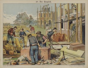 Huskonstruktion (farve litho) af German School