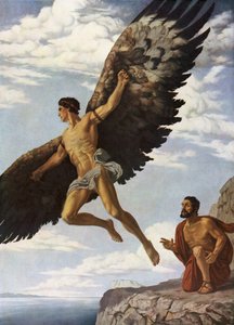 Icarus (farve litho) af German School