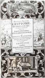 Illustration fra bog 9 af Cryptomenysis and Cryptography af Gustavus Selenus (Augustus, hertug af Brunswick), 1624 af German School