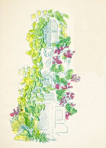 Illustration fra Styl, pub.1922 (pochoir print) af German School