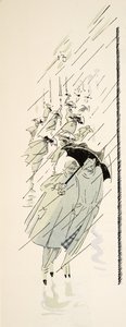 Illustration fra Styl, pub.1922 (pochoir print) af German School