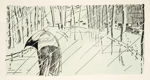 Illustration fra Styl, pub.1922 (pochoir print) af German School