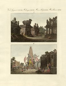 Indiske kuriositeter (farvet indgravering) af German School